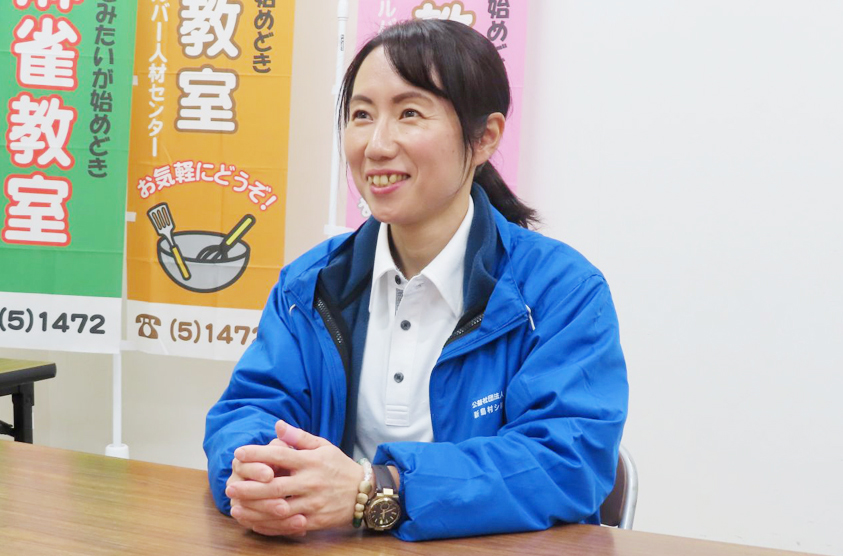 新島村シルバー人材センター インタビュー風景